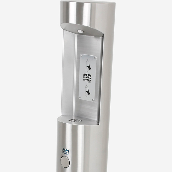 OBFM4 Free Standing Outdoor Bottle Filler Satin Stainless Steel