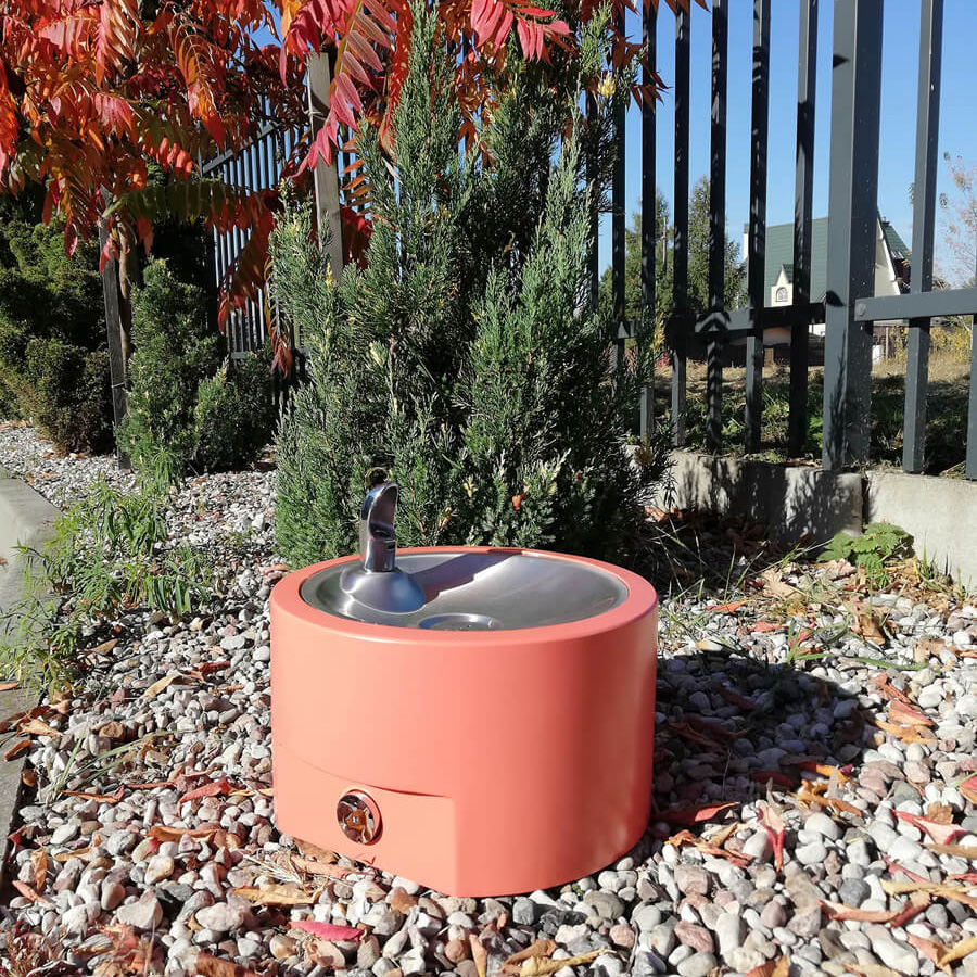 WGRT74-PF Freestanding Pet Fountain Satin Stainless